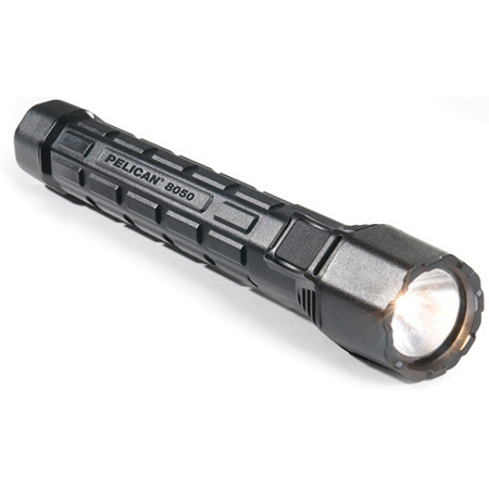 Pelican 8050 M11 Rechargeable Xenon Flashlight with 110V Fast Charger, Black