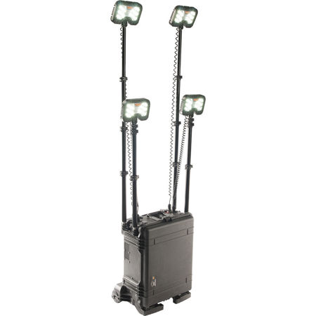 Pelican 9470M Remote Area Lighting System, 4 Lamp Heads, Black