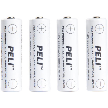Pelican 2469P 1.2V 2000mAh AA Rechargeable NiMH Battery for Select Flashlights, 4-Pack