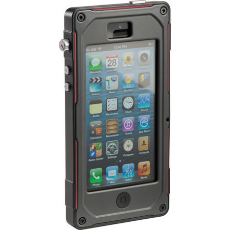 Pelican Progear CE1180 Vault Phone Case for iPhone 5, Black/Red/Medium Metallic