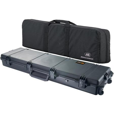 Pelican iM3300 FieldPak Rifle Case with Soft Shell Padded Bag, Black/Black