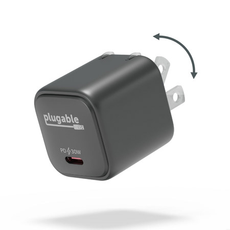 Plugable 30W GaN USB-C Charger, Black