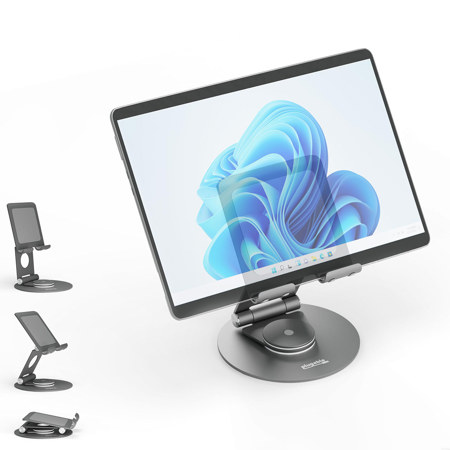 Plugable Universal Tablet Stand with 360 Rotating Base