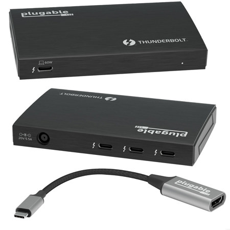Plugable 3-Port Thunderbolt 4 and USB4 Hub