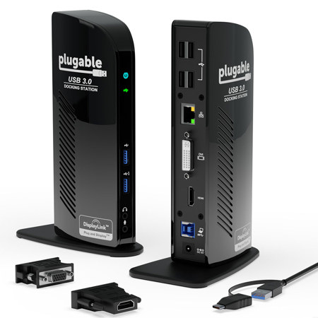 Plugable 11-In-1 Dual Display Universal Docking Station