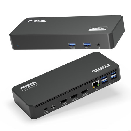 Plugable 12-In-1 Triple Monitor Docking Station