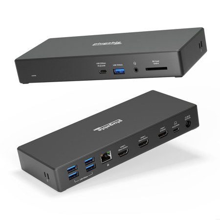 Plugable 13-In-1 USB-C Triple HDMI and Multi-Adapter Laptop Docking Station