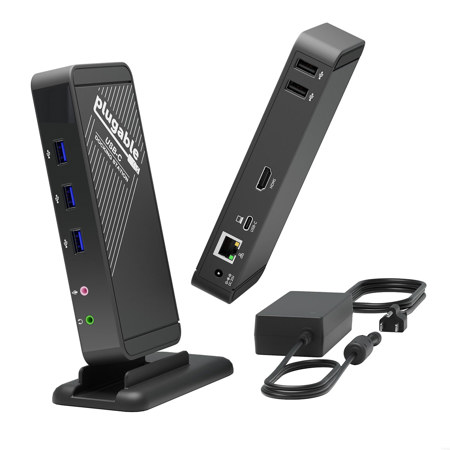 Plugable 9-In-1 USB-C HDMI Docking Station, Black