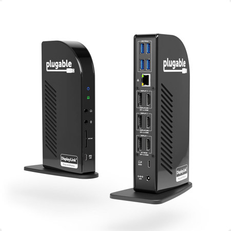 Plugable 13-In-1 Triple 4K Display Docking Station with 100W Laptop Charging
