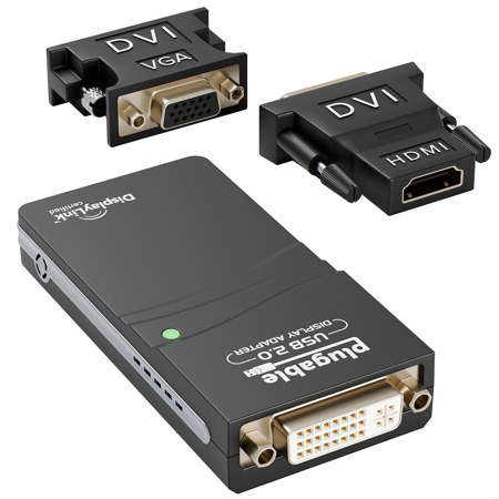 Plugable USB 2.0 HDMI/DVI and VGA Adapter for Multiple Monitors
