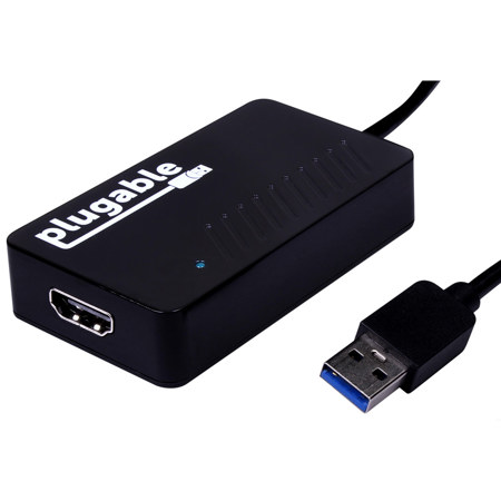 Plugable USB 3.0 to 2K HDMI Video Graphics Adapter with Audio for Multiple Monitors