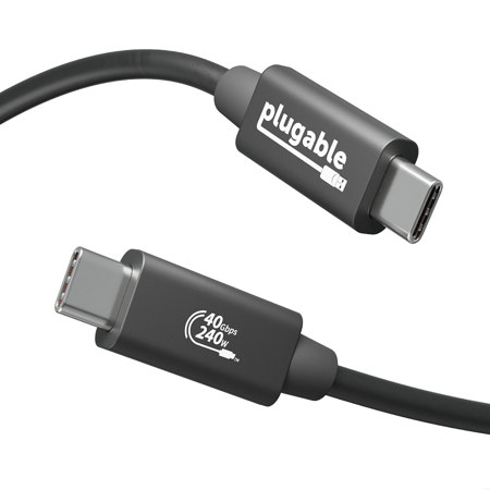 Plugable 3.3' USB4 USB-C Male EPR Cable