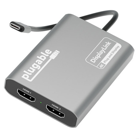 Plugable Dual Monitor USB-C to HDMI Adapter
