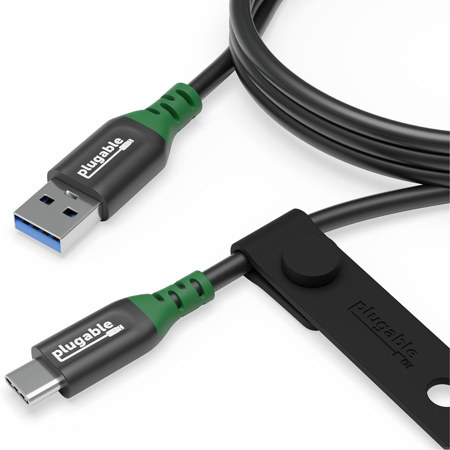 Plugable 3.3' USB-C to USB-A 3.2 Gen 2 Male Cable