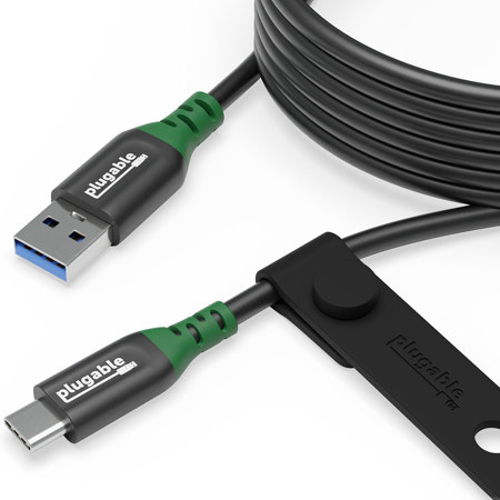 Plugable 6.6' USB-C to USB-A 3.2 Gen 2 Male Cable