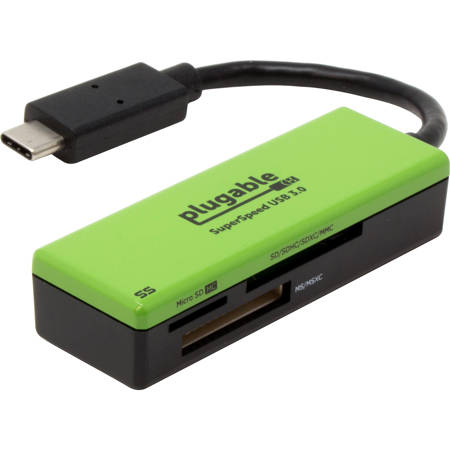 Plugable USB-C Flash Memory Card Reader