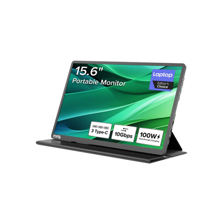 Plugable USBC-PDMON 15.6" 16:9 Full HD Portable USB-C IPS LCD Monitor, Black