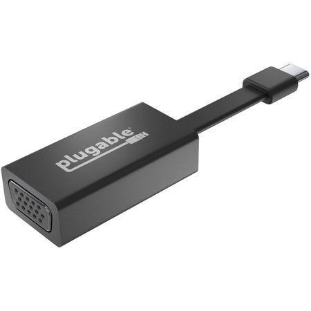 Plugable USB-C to VGA Adapter, Black