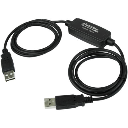 Plugable 6.7' USB 2.0 Windows Transfer Cable, Black