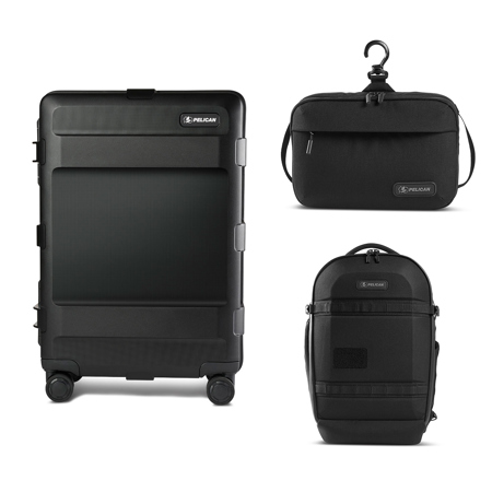 Pelican ATX 25" Wheeled Hard Travel Case, w/25L Backpack & Toiletry Bag, Black