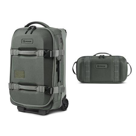 Pelican Aegis HY22 22" Wheeled Carry-On Roller Hybrid Duffel Bag, Charcoal, with SXH5 Protective Cross Body Sling Bag