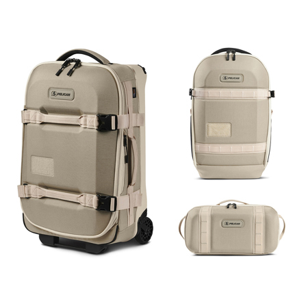 Pelican Aegis 22" Hybrid Duffel Bag, Sand, w/PX18 18L Backpack & SXH5 Sling Bag
