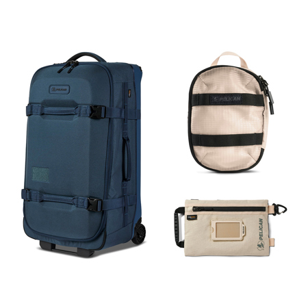 Pelican Aegis 28" Hybrid Duffel Bag, Blue, w/PCS ModPak Cube and SPM Pouch, Sand