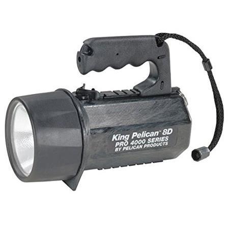 Pelican KingLite 4000 Xenon Lamp Spotlight, 249 Lumens, 8x D Battery, Black
