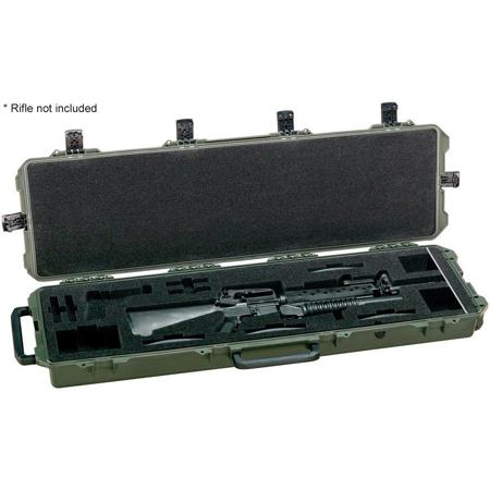 Pelican iM3300 Hard Case with Custom Foam for 2x M16 Rifle, Olive Drab Green