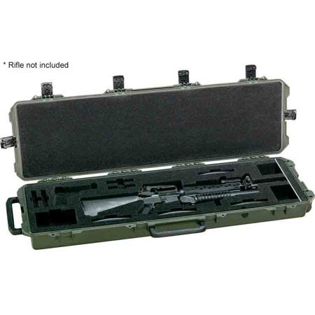 Pelican iM3300 Hard Case with Custom Foam for One M16 Rifle, Olive Drab Green