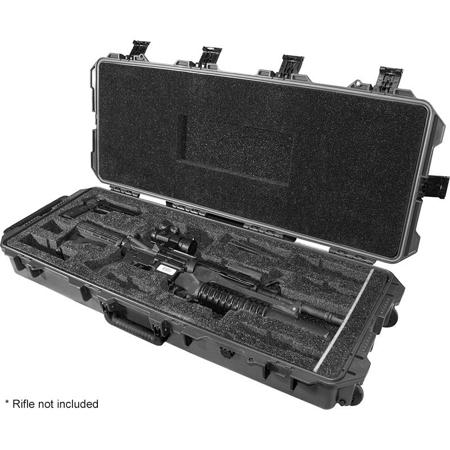 Pelican iM3200 Hard Case with Custom Foam for M4 Rifle & M9 Pistol, Black