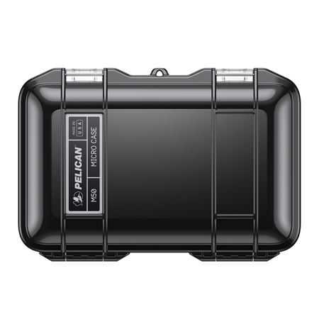 Pelican M50 Waterproof Hard Micro Case, Medium, Black M500-0250-110