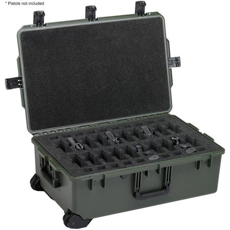 Pelican iM2950 472 Hard Case with Wheels & Custom Foam for 20x Beretta M9 Pistol, Olive Drab Green