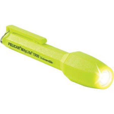 Pelican MityLite 1900 Flashlight 2 'AAA' Xenon Lamp, Rated Up to 3.28', Yellow