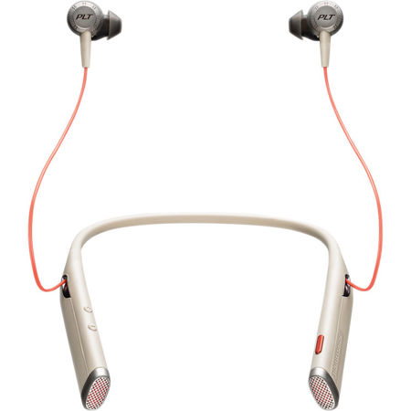 Plantronics Voyager 6200 UC Bluetooth Neckband Headset w/ Earbuds & USB-A, Sand