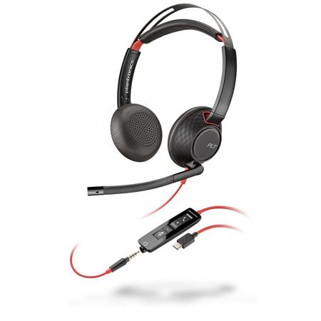 Plantronics Blackwire 5220 Wired Stereo On-Ear USB Headset