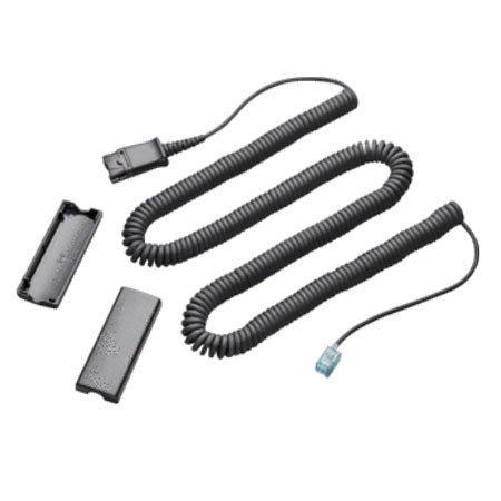 Plantronics Quick Disconnect to Male Modular Plug Coil Cord