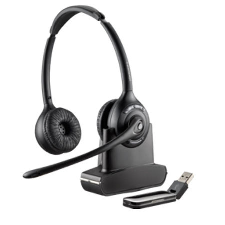 Plantronics Savi W420 Binaural Wireless USB Headset, UC Standard