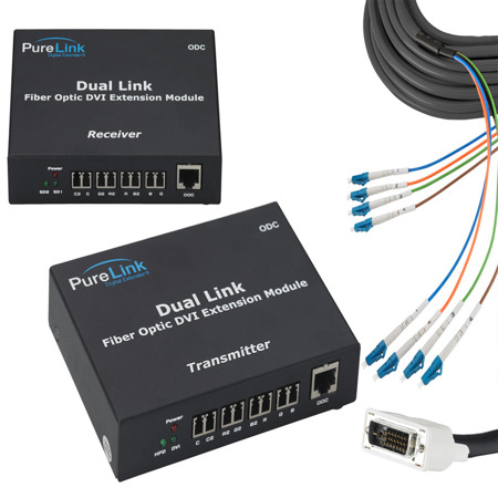 PureLink HDTools Dual Link DVI to 8 LC Fiber Optic Extension System