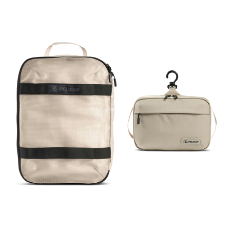 Pelican PCL ModPak Large Packing Cube, Sand, with DK5 ModPak Travel Toiletry Bag