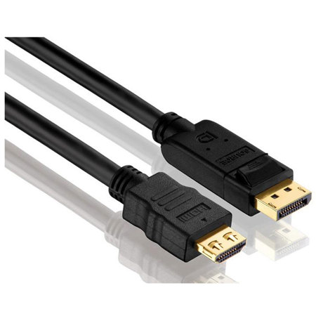 PureLink PureInstall 5100 Series 1m (3.28') DisplayPort to HDMI Cable with TotalWire Technology and Secure Lock, 28 AWG