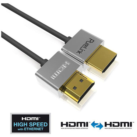 PureLink ProSpeed 1500 Series 1m (3.28') Super Thin HDMI Cable, Gray
