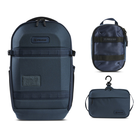 Pelican Aegis PX18 18L Backpack, Blue, w/SPCS ModPak Cube and DK5 Toiletry Bag