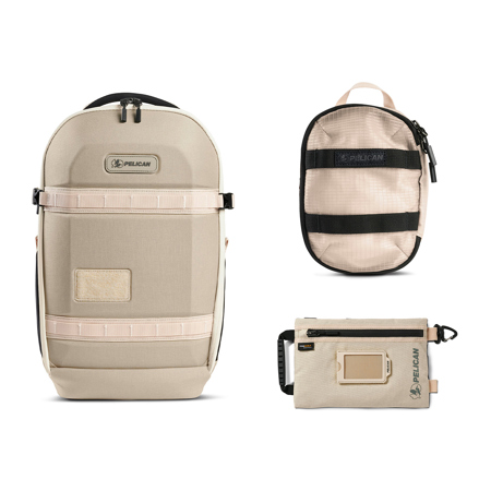 Pelican Aegis PX18 18L Backpack, Sand, with PCS ModPak Cube and SPM ModPak Pouch