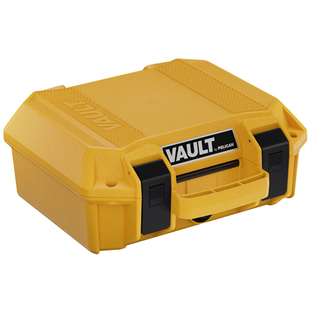 Pelican V100C Vault Equipment Case with Foam Sunflare Yellow
