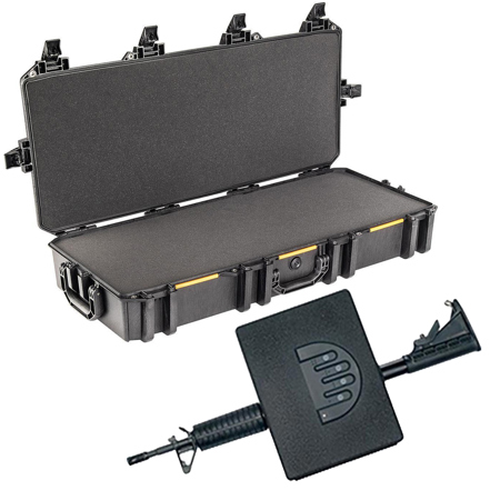 Pelican V700 Vault Takedown Rifle & Shotgun Case w/Foam, Black, w/Rifle Vault