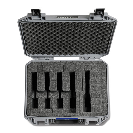 Pelican America 250 Limited Edition Vault V300 Universal 5-Pistol Case with Custom Foam, Gray