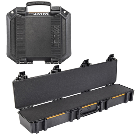 Pelican V770 Vault Single Scoped Rifle Case w/V100 Vault Small Pistol Black Case