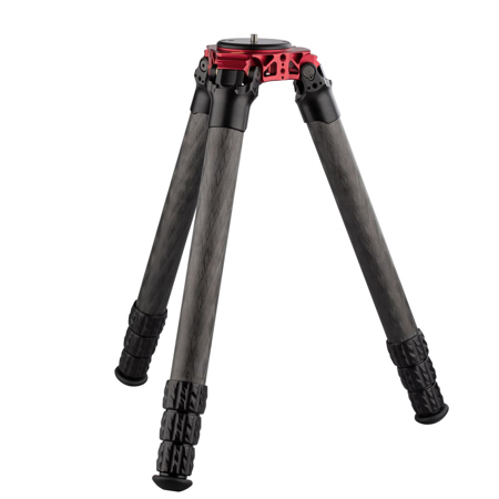 ProMediaGear TR424L Pro-Stix 4-Section Carbon Fiber Tripod, 77" Max Height, Red