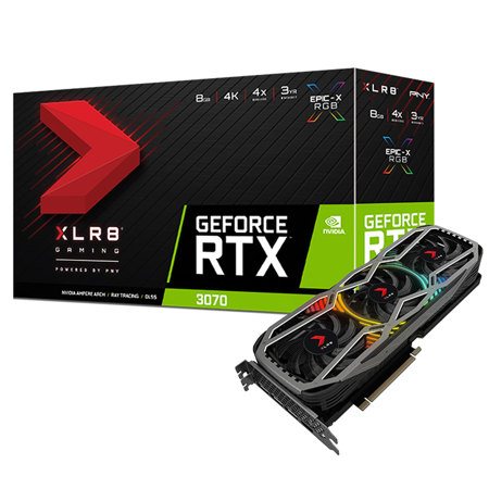 PNY Technologies GeForce RTX 3070 8GB XLR8 Gaming REVEL EPIC-X RGB Graphics Card